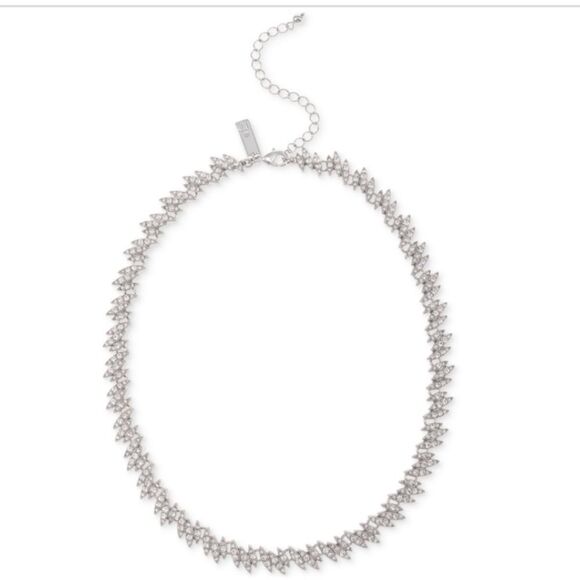 INC International Concepts SilverTone Marquise Bead All-Around Collar Necklace - Picture 1 of 3